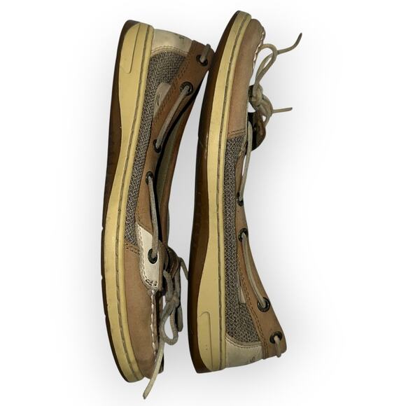 Sperry Top-Sider Angelfish Women's Boat Shoes Sz 8.5M Tan Leather Slip On Casual - Picture 5 of 7